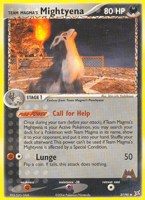 Team Magma's Mightyena, carta 37 di EX Team Magma vs Team Idro