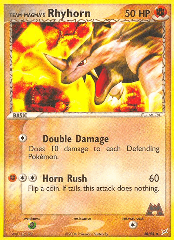 Team Magma's Rhyhorn, carta 38 di EX Team Magma vs Team Idro