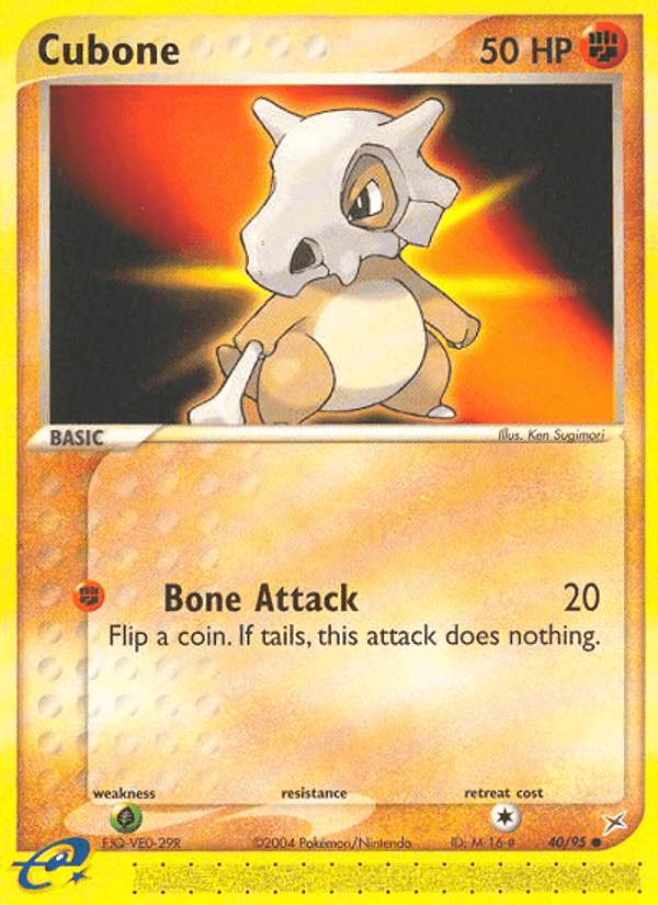 Cubone, carta 40 di EX Team Magma vs Team Idro