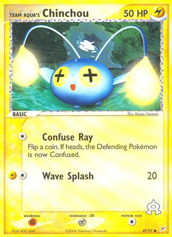Team Aqua's Chinchou, carta 49 di EX Team Magma vs Team Idro