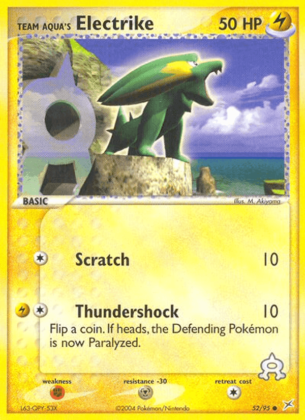 Team Aqua's Electrike, carta 52 di EX Team Magma vs Team Idro
