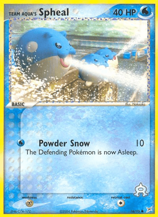 Team Aqua's Spheal, carta 56 di EX Team Magma vs Team Idro