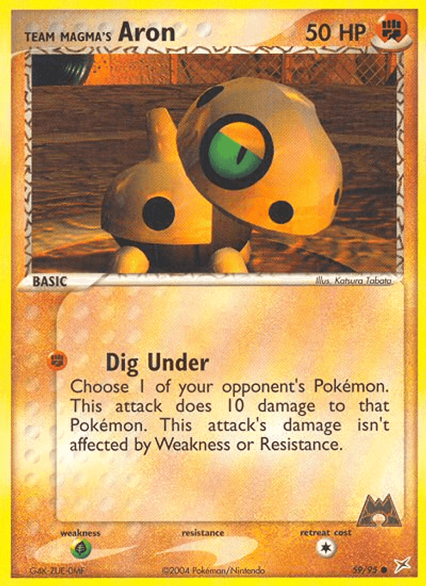 Team Magma's Aron, carta 59 di EX Team Magma vs Team Idro