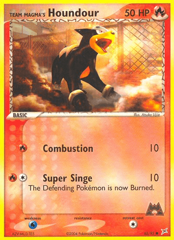 Team Magma's Houndour, carta 62 de Team Magma vs Team Aqua