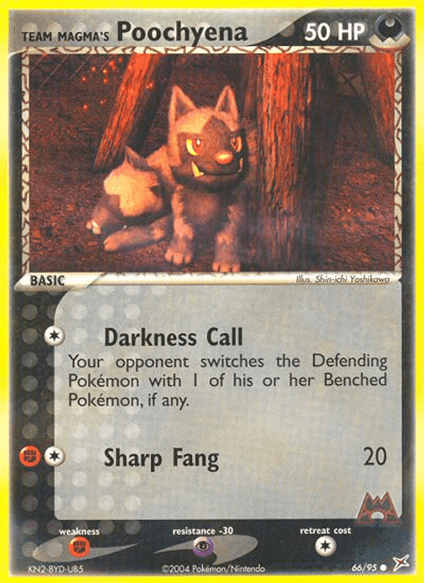 Team Magma's Poochyena, carta 66 di EX Team Magma vs Team Idro