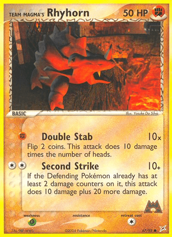 Team Magma's Rhyhorn, carta 67 di EX Team Magma vs Team Idro