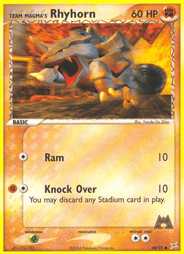 Team Magma's Rhyhorn, carta 68 di EX Team Magma vs Team Idro