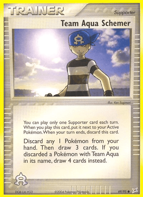 Team Aqua Schemer, card 69 from Team Magma vs Team Aqua