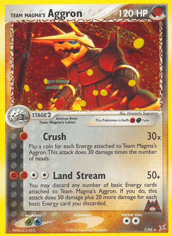 Team Magma's Aggron, carta 7 de Team Magma vs Team Aqua