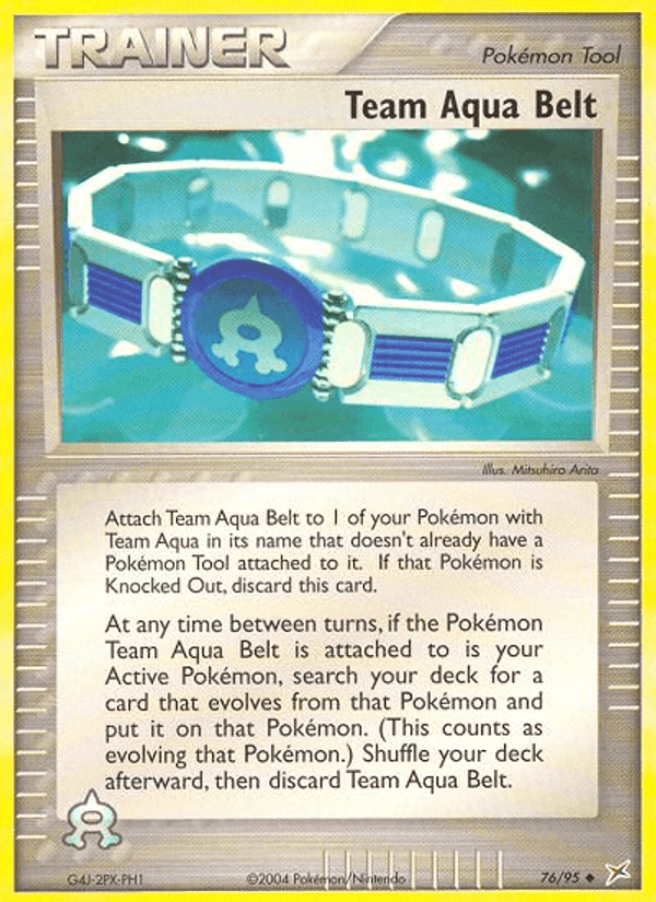 Team Aqua Belt, card 76 from Team Magma vs Team Aqua