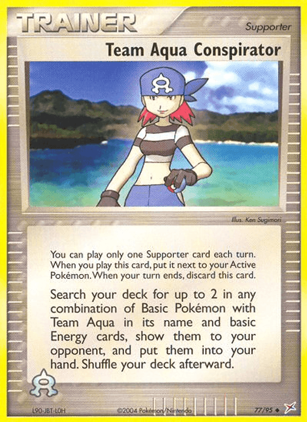 Team Aqua Conspirator, card 77 from Team Magma vs Team Aqua