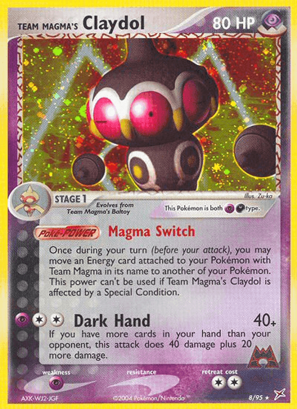 Team Magma's Claydol, carta 8 di EX Team Magma vs Team Idro