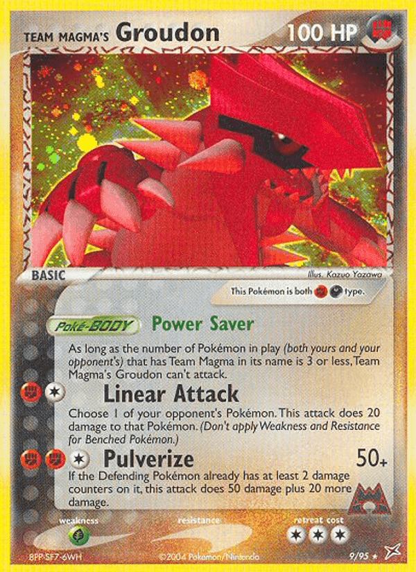 Team Magma's Groudon, carta 9 de Team Magma vs Team Aqua