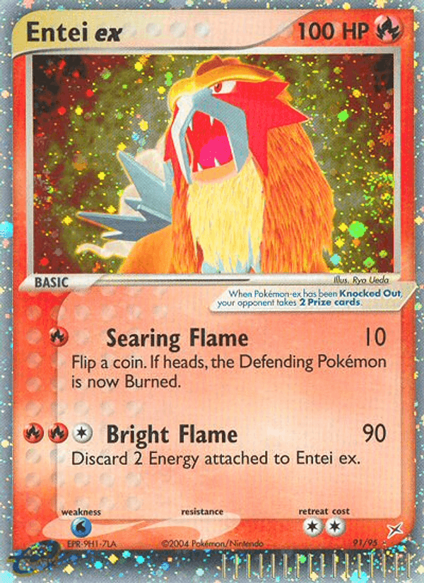 Entei ex, card 91 from Team Magma vs Team Aqua