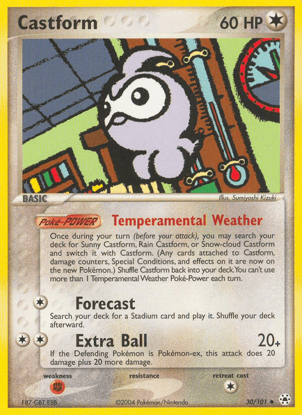Castform, carta 30 di EX Leggende Nascoste