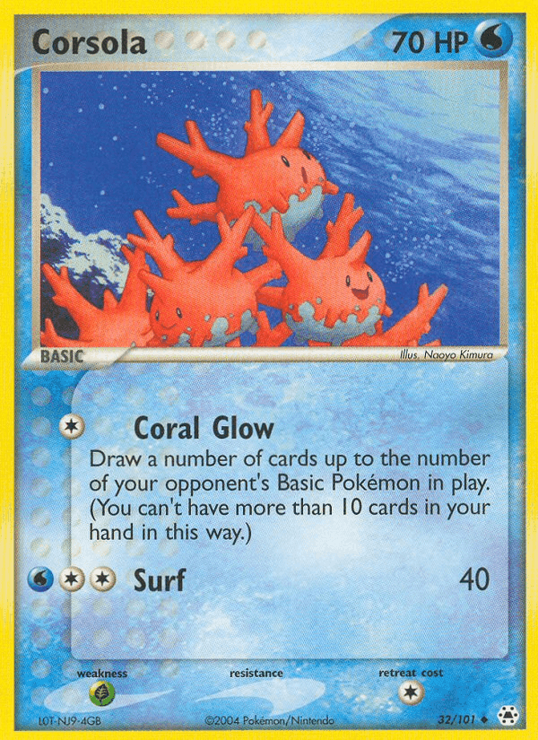 Corsola, carta 32 di EX Leggende Nascoste