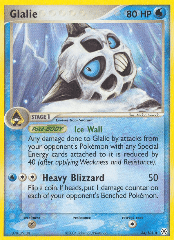 Glalie, carta 34 di EX Leggende Nascoste