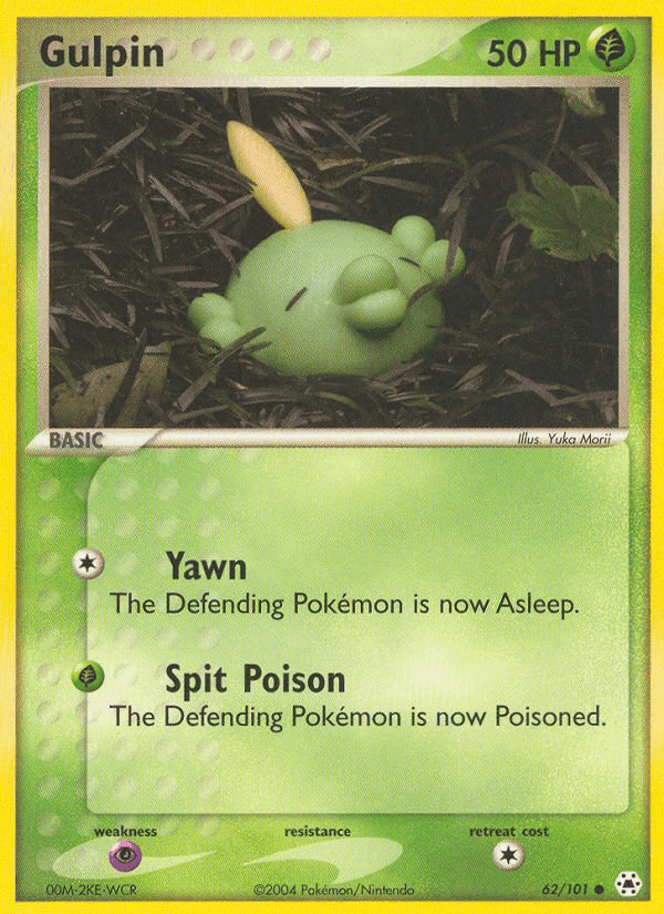 Gulpin, card 62 from Hidden Legends