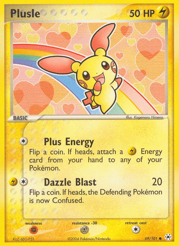 Plusle, card 69 from Hidden Legends