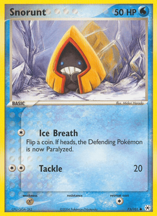 Snorunt, card 73 from Hidden Legends