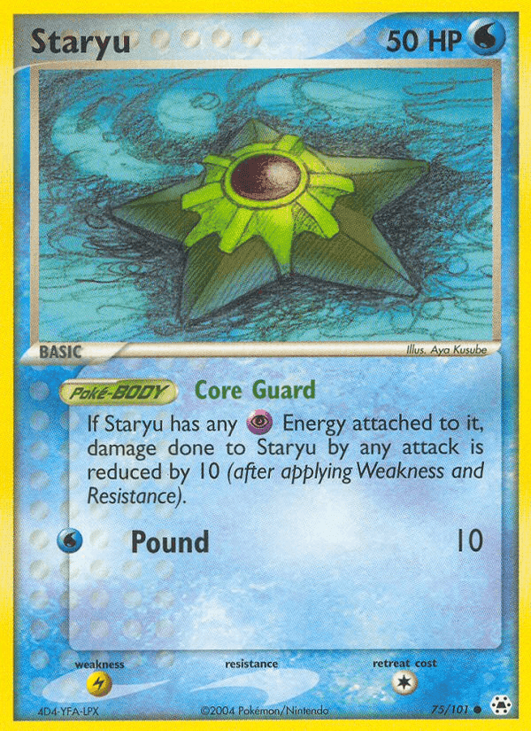 Staryu, card 75 from Hidden Legends