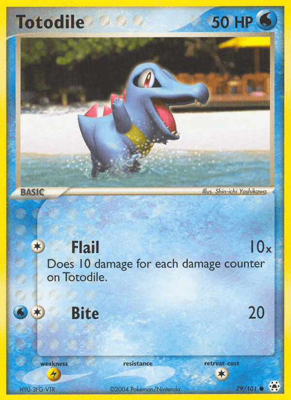 Totodile, card 79 from Hidden Legends