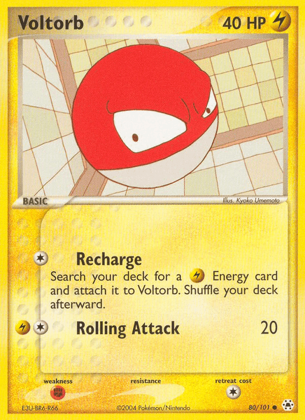 Voltorb, card 80 from Hidden Legends