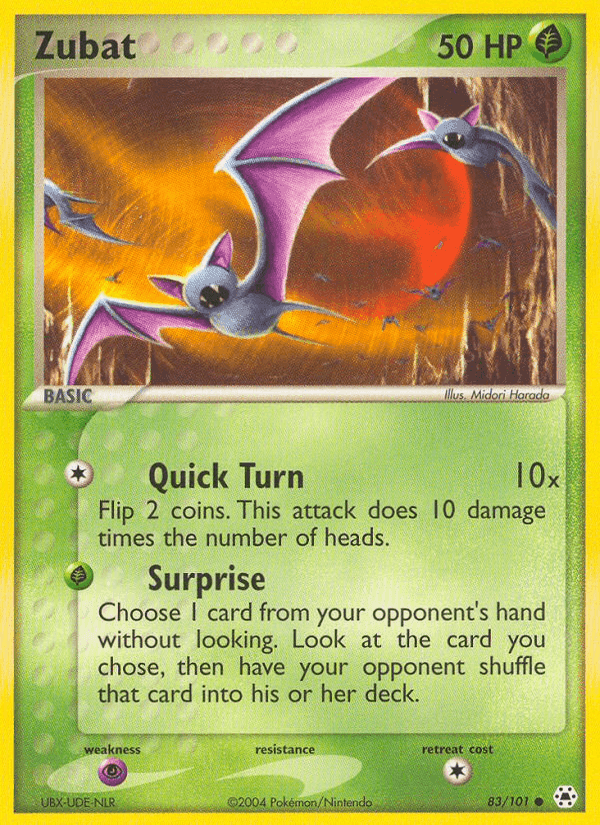 Zubat, card 83 from Hidden Legends