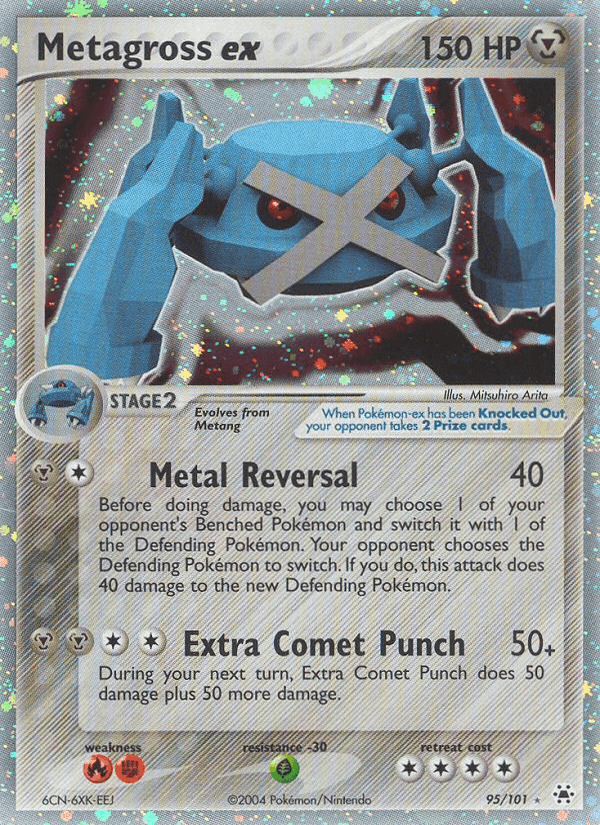 Metagross ex, card 95 from Hidden Legends