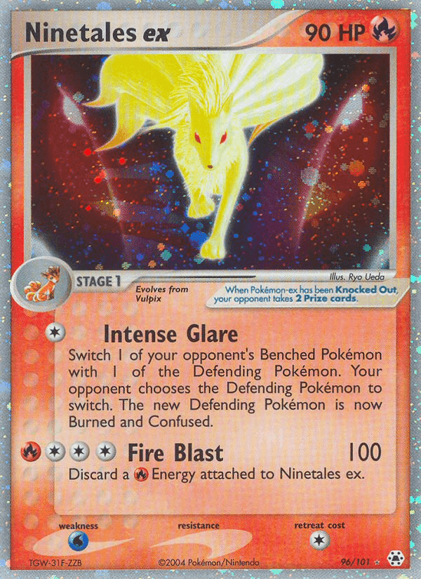 Ninetales ex, card 96 from Hidden Legends
