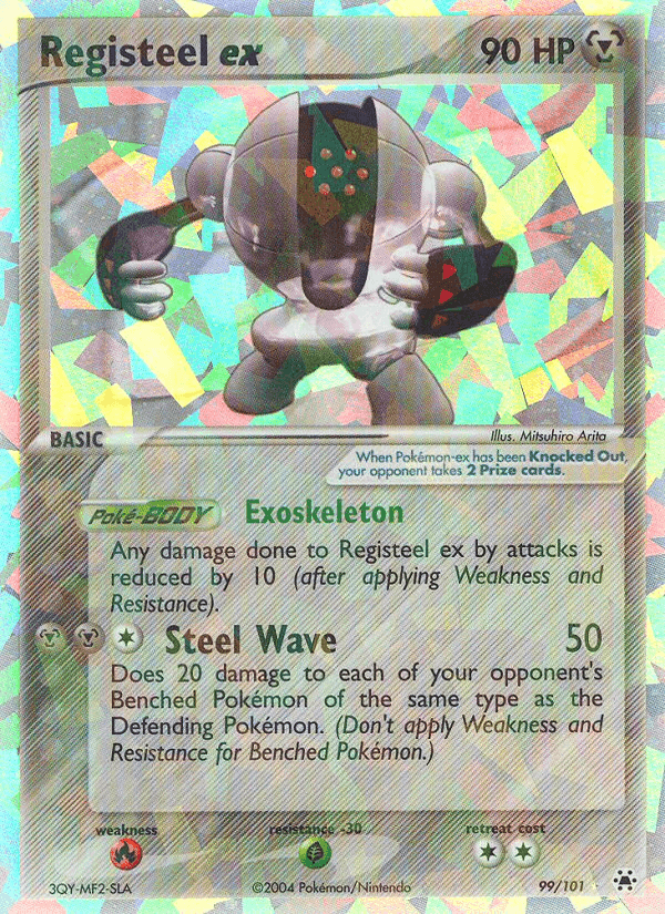 Registeel ex, card 99 from Hidden Legends