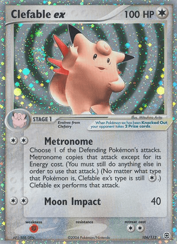 Clefable ex, card 106 from FireRed & LeafGreen