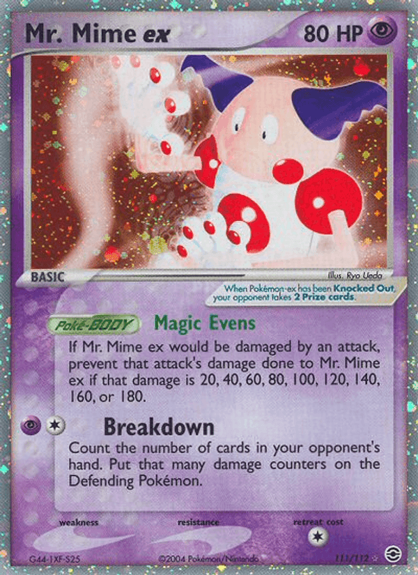 Mr. Mime ex, card 111 from FireRed & LeafGreen