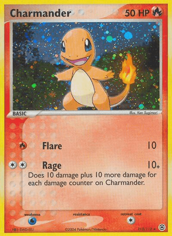 Charmander, card 113 from FireRed & LeafGreen