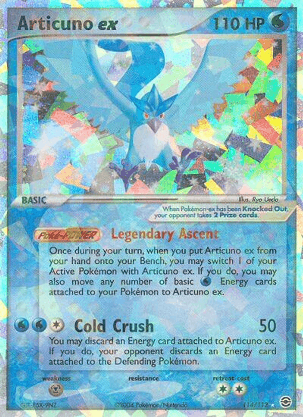 Articuno ex, card 114 from FireRed & LeafGreen