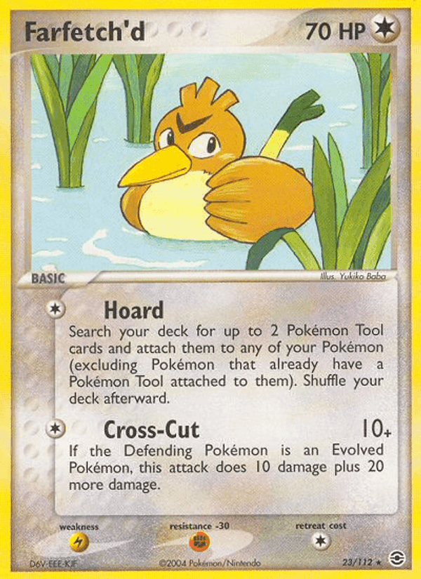 Farfetch'd, carta 23 di EX RossoFuoco e VerdeFoglia