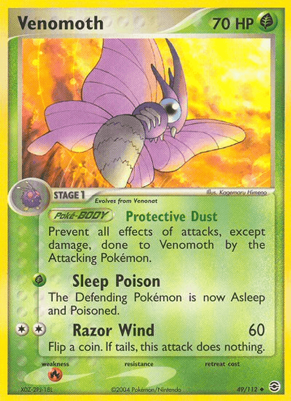 Venomoth, carta 49 de FireRed & LeafGreen
