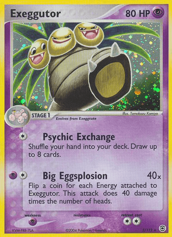 Exeggutor, carta 5 di EX RossoFuoco e VerdeFoglia