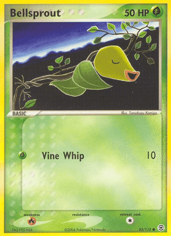Bellsprout, carta 53 di EX RossoFuoco e VerdeFoglia