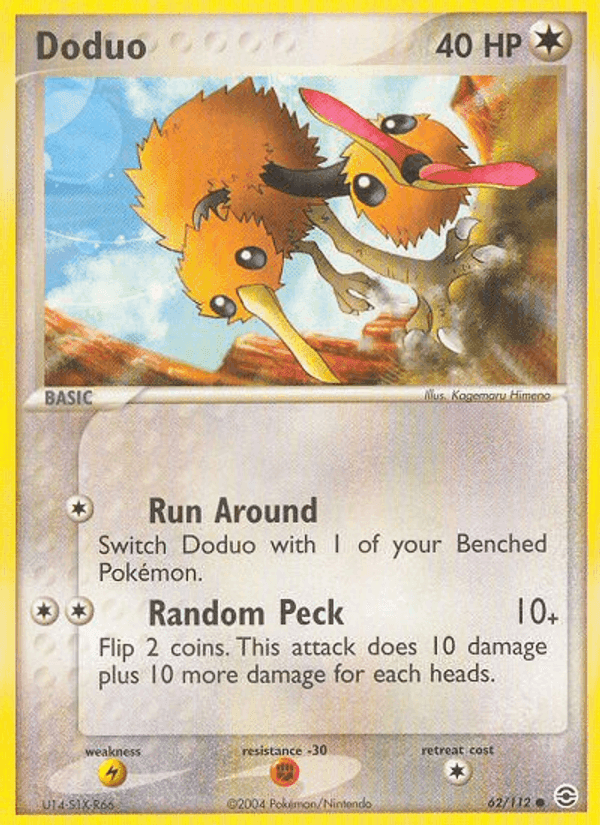 Doduo, card 62 from FireRed & LeafGreen
