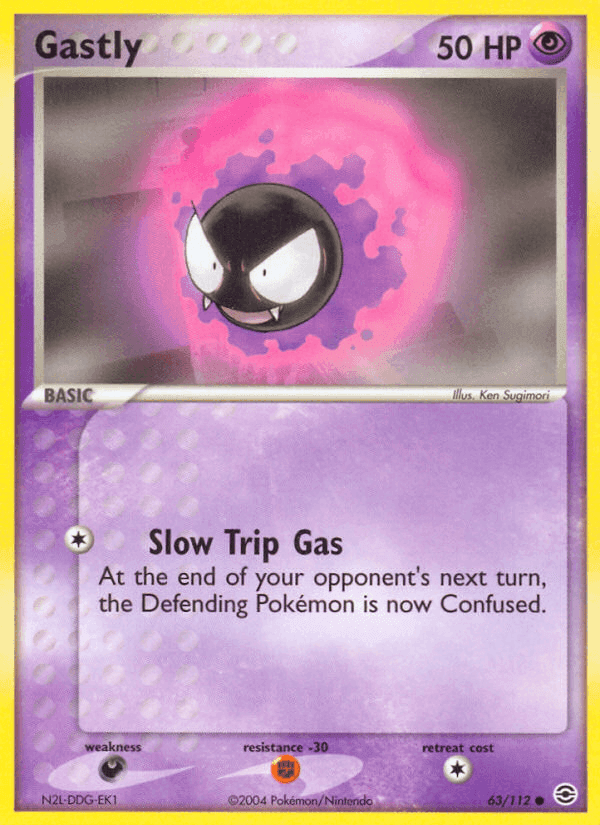 Gastly, card 63 from FireRed & LeafGreen