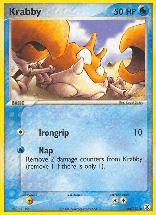 Krabby, card 66 from FireRed & LeafGreen
