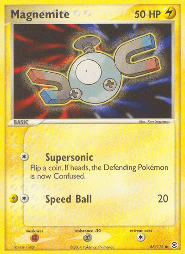 Magnemite, card 68 from FireRed & LeafGreen