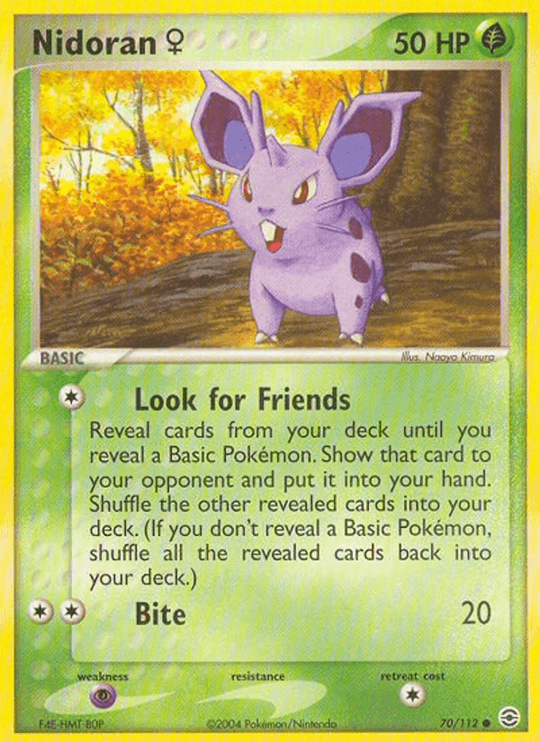 Nidoran♀, card 70 from FireRed & LeafGreen