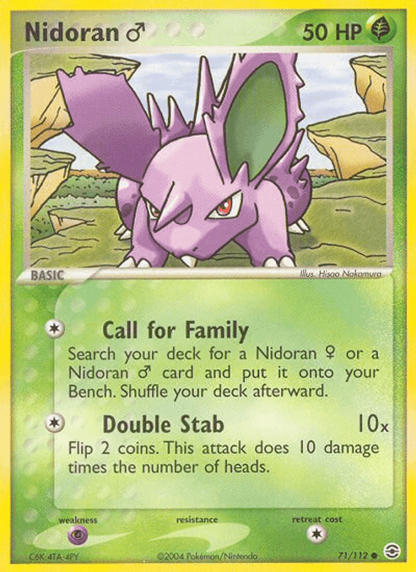 Nidoran♂, card 71 from FireRed & LeafGreen