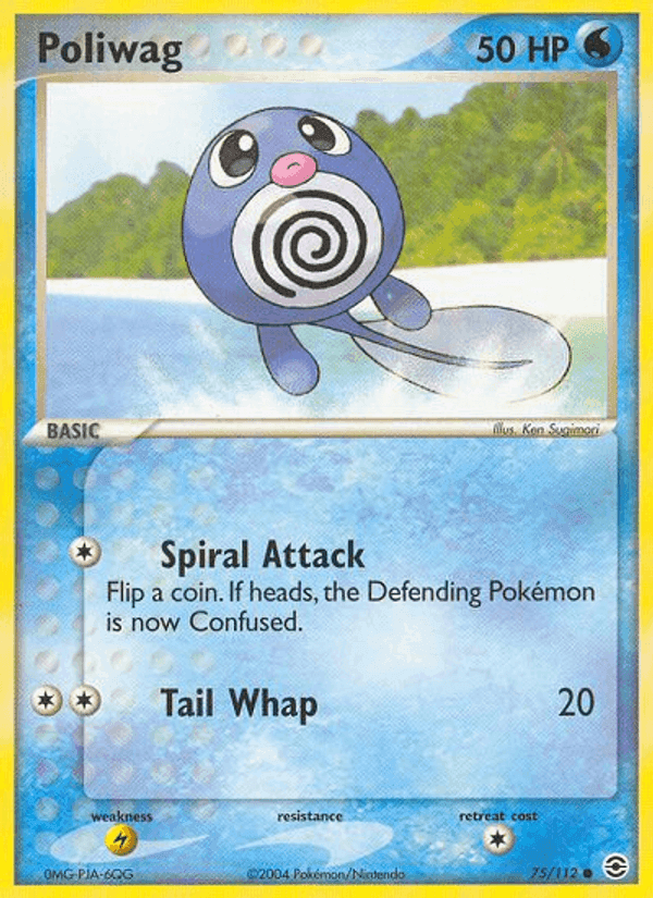 Poliwag, card 75 from FireRed & LeafGreen