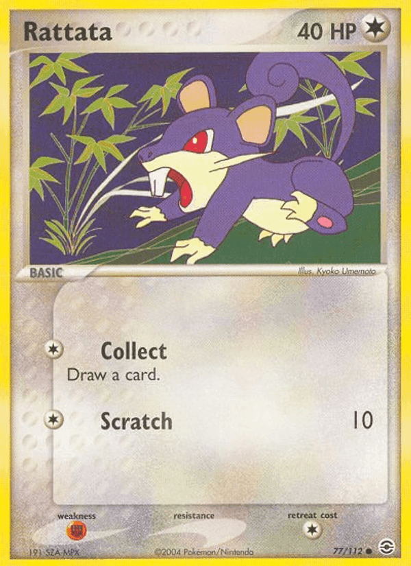 Rattata, card 77 from FireRed & LeafGreen