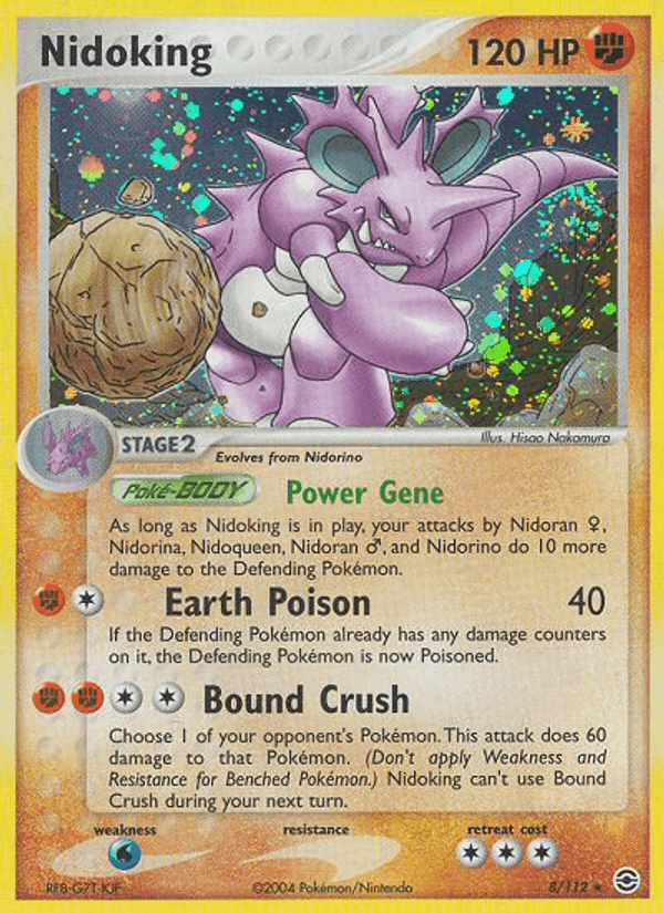 Nidoking, carta 8 di EX RossoFuoco e VerdeFoglia