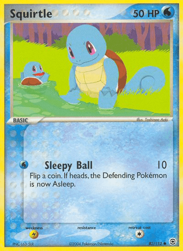 Squirtle, carta 82 di EX RossoFuoco e VerdeFoglia
