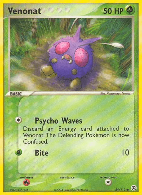 Venonat, card 84 from FireRed & LeafGreen